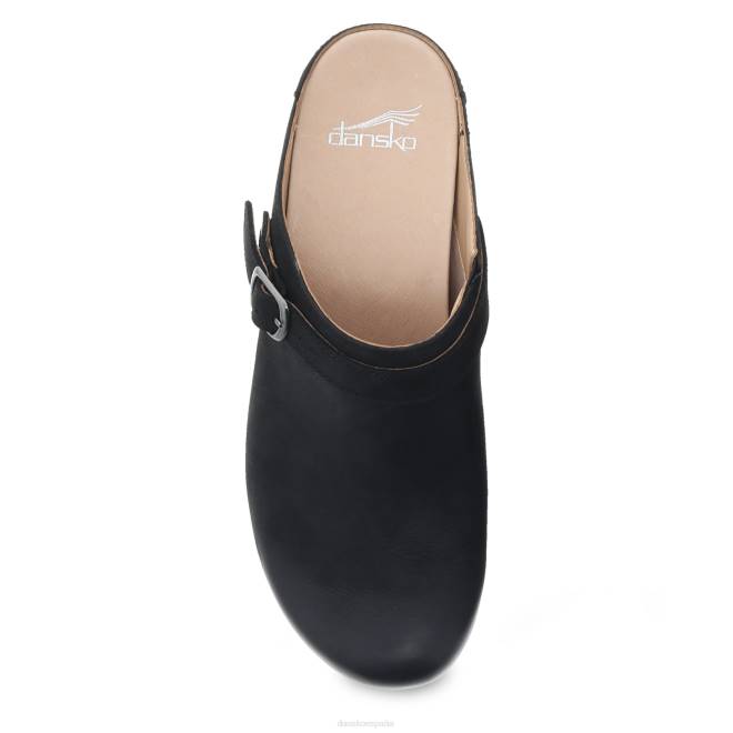 mules y slip-ons Dansko 4FJX166 baya mujer nubuck negro bruñido - Image 5
