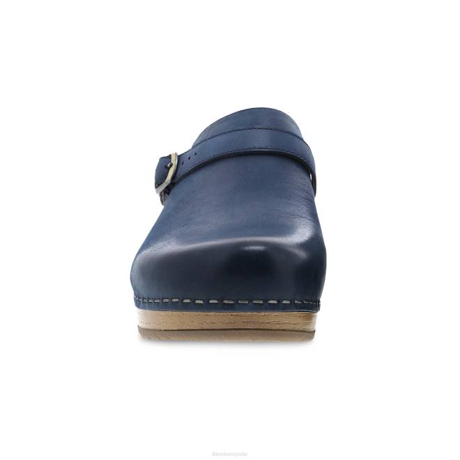 mules y slip-ons Dansko 4FJX167 baya mujer plena flor bruñida azul marino - Image 4