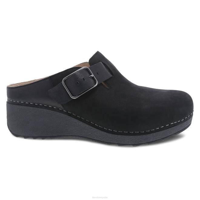 mules y slip-ons Dansko 4FJX183 caia mujer Nubuck molido negro - Image 2