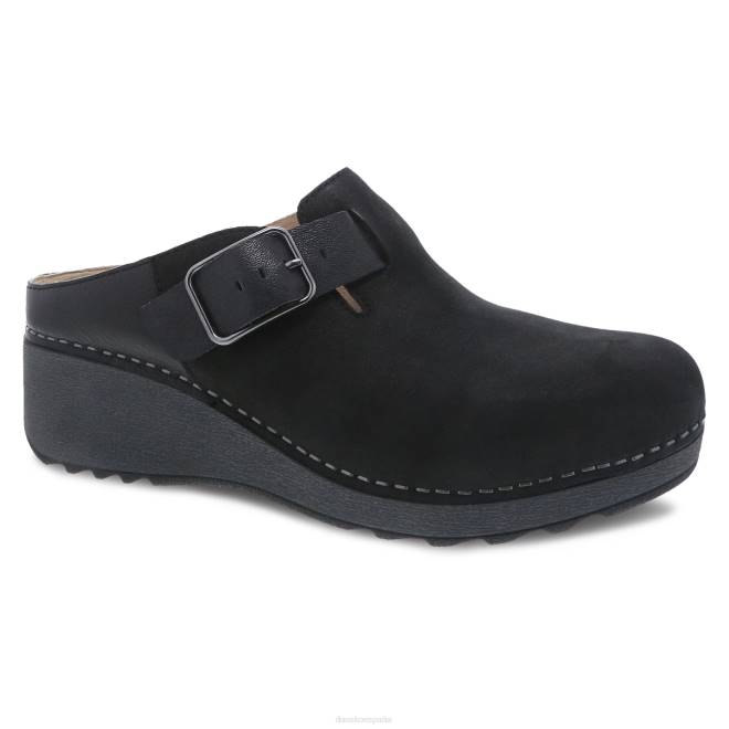 mules y slip-ons Dansko 4FJX183 caia mujer Nubuck molido negro - Image 1