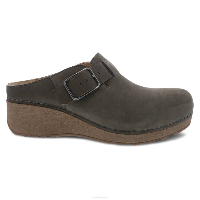 mules y slip-ons Dansko 4FJX184 caia mujer nubuck topo molido - Image 2