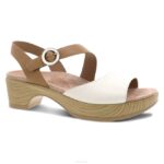sandalias Dansko 4FJX113 Marjory mujer napa abatanada marfil
