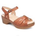 sandalias Dansko 4FJX119 estación mujer camello de grano completo