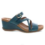 sandalias Dansko 4FJX122 Ana mujer cuero esmaltado verde azulado - Image 2