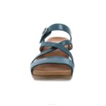 sandalias Dansko 4FJX122 Ana mujer cuero esmaltado verde azulado - Image 3