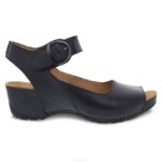 sandalias Dansko 4FJX127 tiana mujer becerro negro bruñido - Image 2
