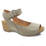 sandalias Dansko 4FJX128 tiana mujer nubuck caqui bruñido