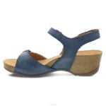 sandalias Dansko 4FJX132 Tricia mujer azul fresado bruñido - Image 2