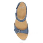 sandalias Dansko 4FJX132 Tricia mujer azul fresado bruñido - Image 5
