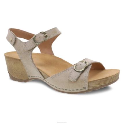 sandalias Dansko 4FJX133 Tricia mujer lino fresado bruñido
