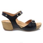 sandalias Dansko 4FJX134 Tricia mujer negro fresado bruñido - Image 2