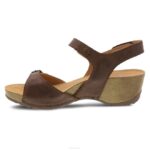 sandalias Dansko 4FJX135 Tricia mujer marrón fresado bruñido - Image 2