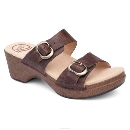 sandalias Dansko 4FJX138 Sophie mujer tirón de la vendimia de la teca