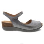 sandalias Dansko 4FJX142 marcy mujer cuero metalizado peltre - Image 2