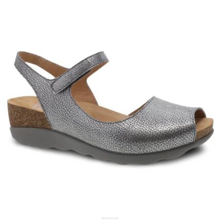sandalias Dansko 4FJX142 marcy mujer cuero metalizado peltre
