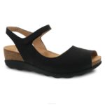 sandalias Dansko 4FJX143 marcy mujer Nubuck molido negro