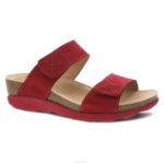 sandalias Dansko 4FJX146 loco mujer nubuck fresado rojo