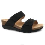 sandalias Dansko 4FJX147 loco mujer Nubuck molido negro