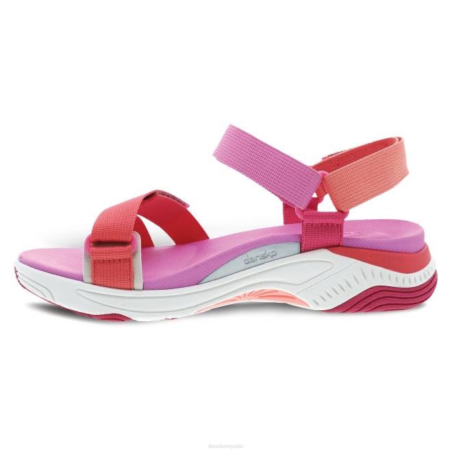 sandalias Dansko 4FJX64 Racquel mujer correas múltiples de fresa - Image 2