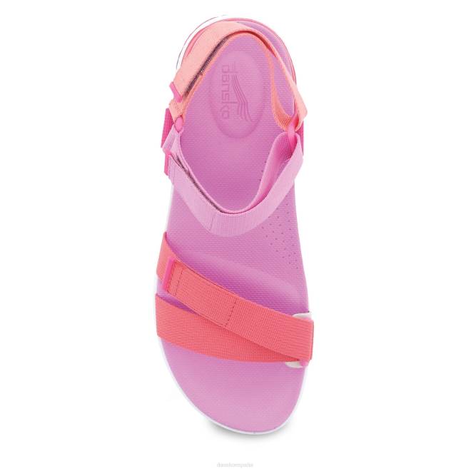 sandalias Dansko 4FJX64 Racquel mujer correas múltiples de fresa - Image 5