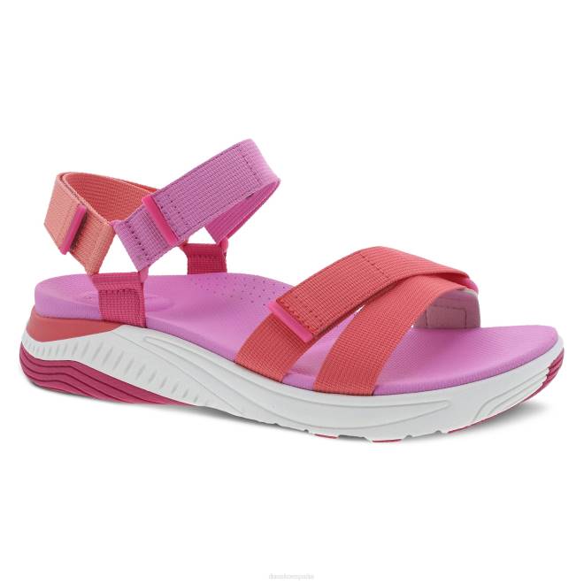 sandalias Dansko 4FJX64 Racquel mujer correas múltiples de fresa - Image 1