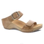sandalias Dansko 4FJX80 tania mujer bronceado fresado bruñido