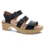 sandalias Dansko 4FJX83 malena mujer becerro liso negro