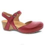 sandalias Dansko 4FJX94 tiffani mujer rojo fresado bruñido
