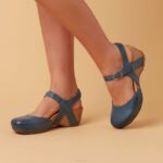sandalias Dansko 4FJX97 tiffani mujer azul fresado bruñido - Image 3