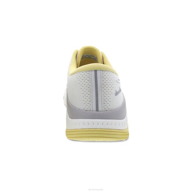 zapatillas de deporte y al aire libre Dansko 4FJX199 paso mujer malla blanca/amarilla - Image 4