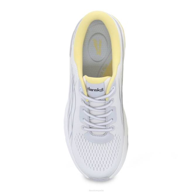 zapatillas de deporte y al aire libre Dansko 4FJX199 paso mujer malla blanca/amarilla - Image 5