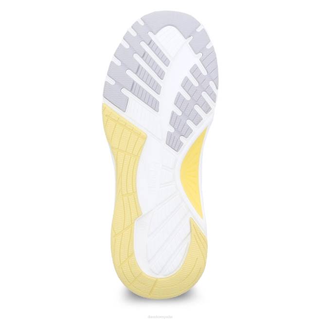 zapatillas de deporte y al aire libre Dansko 4FJX199 paso mujer malla blanca/amarilla - Image 6