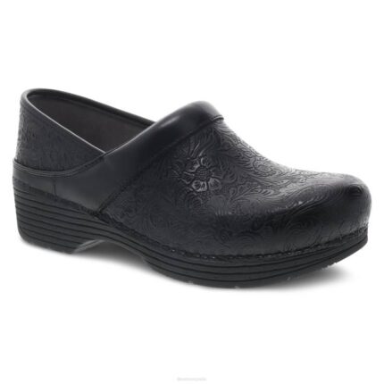 zuecos Dansko 4FJX38 es profesional mujer estampado floral negro