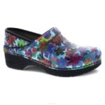 zuecos Dansko 4FJX42 es profesional mujer flor retro labrada