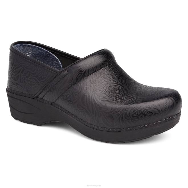 zuecos Dansko 4FJX4 XP 2.0 mujer estampado floral negro - Image 1
