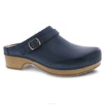 mules y slip-ons Dansko 4FJX167 baya mujer plena flor bruñida azul marino