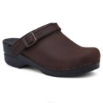 mules y slip-ons Dansko 4FJX170 ingrid mujer marrón antiguo/negro
