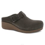 mules y slip-ons Dansko 4FJX184 caia mujer nubuck topo molido