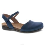 sandalias Dansko 4FJX104 serbal mujer Nubuck molido azul marino
