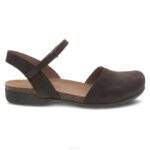 sandalias Dansko 4FJX107 serbal mujer nubuck molido con chocolate - Image 2