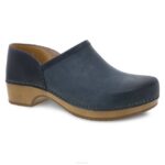 zuecos Dansko 4FJX231 brena mujer ante azul marino bruñido