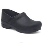 zuecos Dansko 4FJX235 profesional estrecho mujer negro aceitado