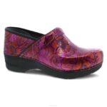 zuecos Dansko 4FJX284 XP 2.0 mujer charol labrado fucsia