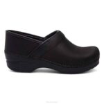zuecos Dansko 4FJX49 amplia personalizada pro mujer negro aceitado