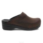 zuecos Dansko 4FJX53 Carlos personalizado mujer marrón antiguo aceitado